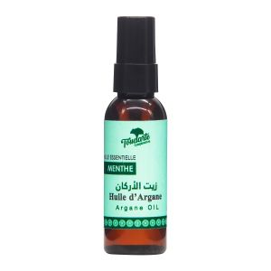 Huile d'argane cosmétique à l'huile essentielle de menthe 50ml